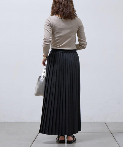 方領針織長袖套頭衫