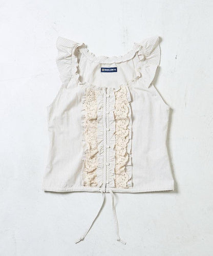 2WAY蕾絲荷葉邊襯衫