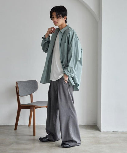 西裝寬鬆褲