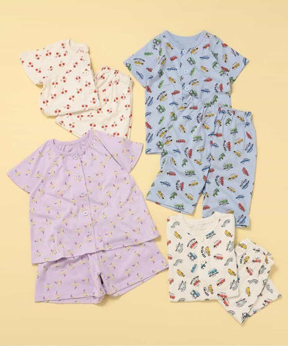 櫻桃前開襯衫睡衣