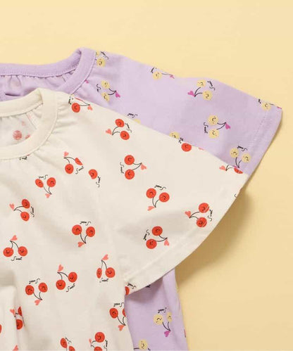 櫻桃前開襯衫睡衣