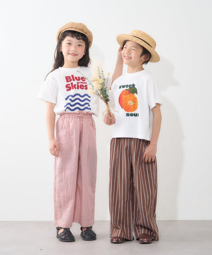 【兒童】【美好假期】拼花條紋休閒褲