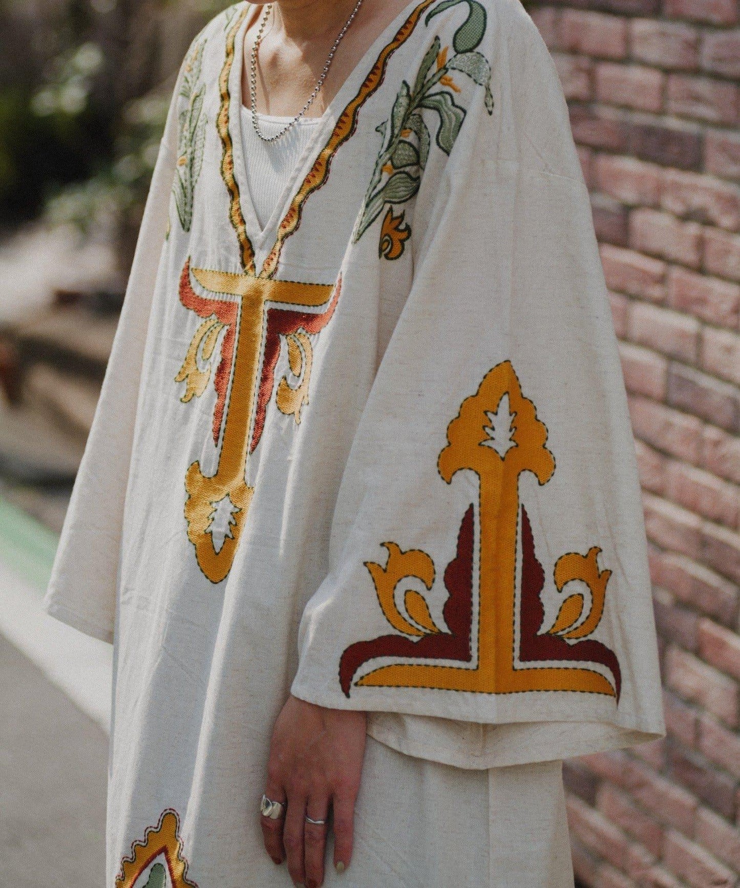 【aguni】刺繡I型連衣裙