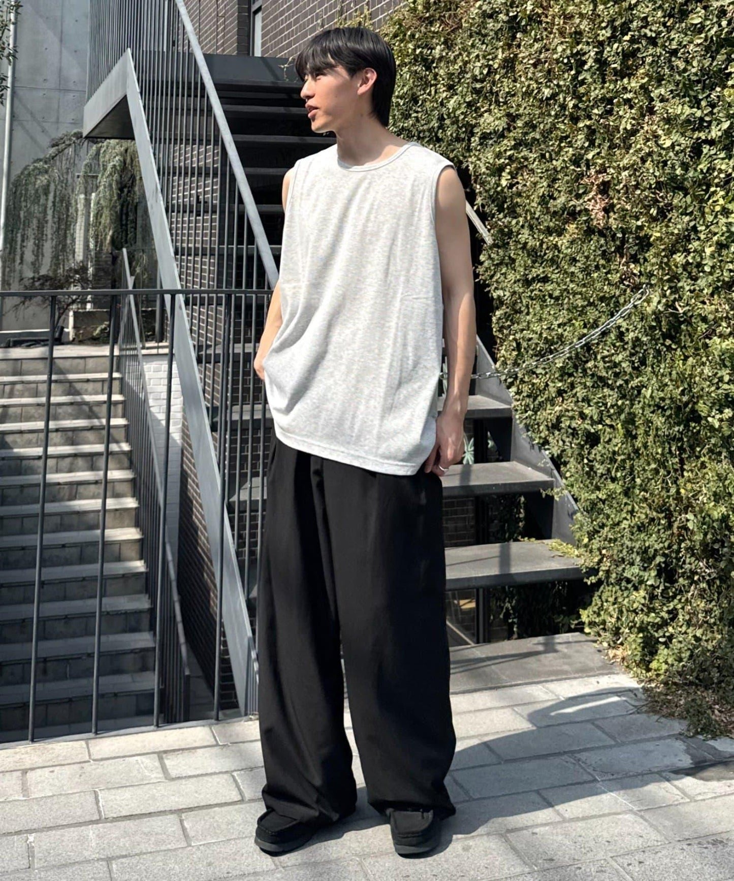 【男女通用】接觸冷感條紋無袖背心