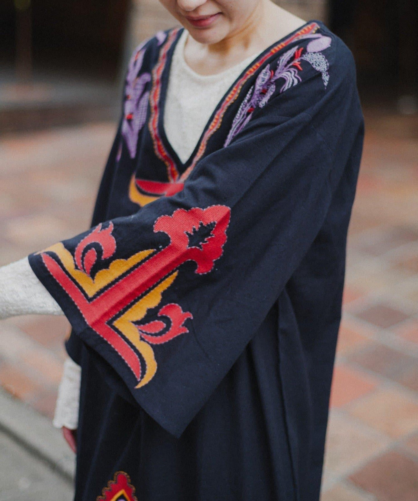 【aguni】刺繡I型連衣裙