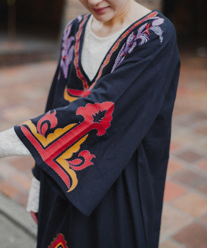 【aguni】刺繡I型連衣裙