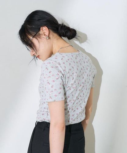 花紋針刺織物亨利T恤