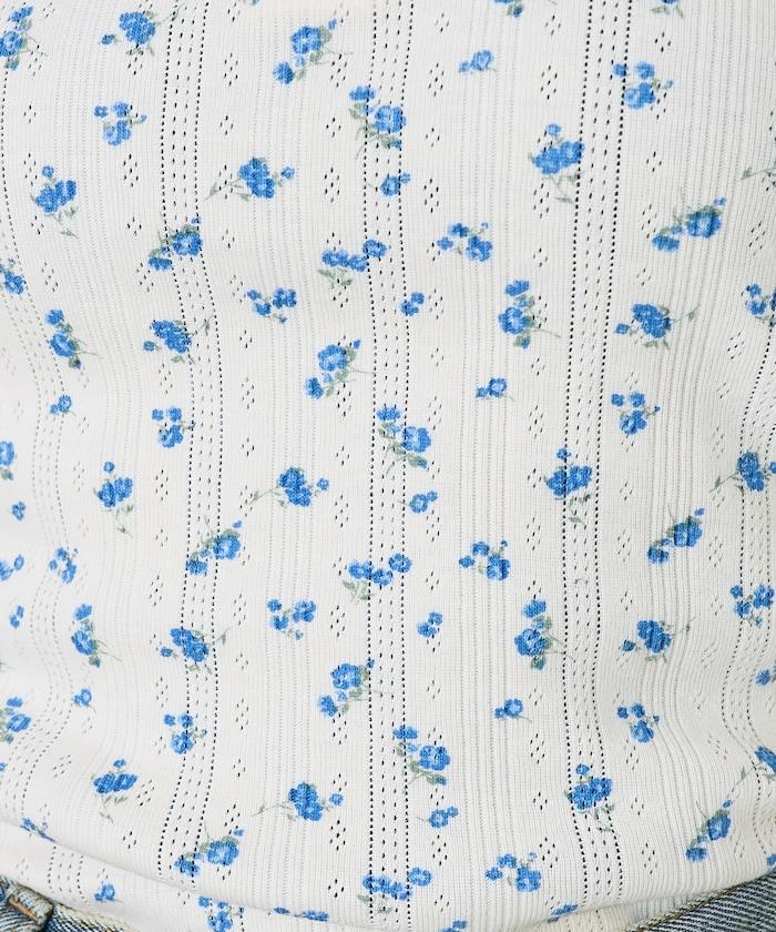 花紋針刺織物亨利T恤