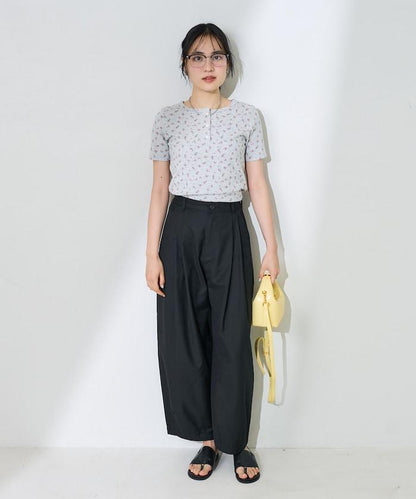 花紋針刺織物亨利T恤