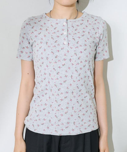 花紋針刺織物亨利T恤