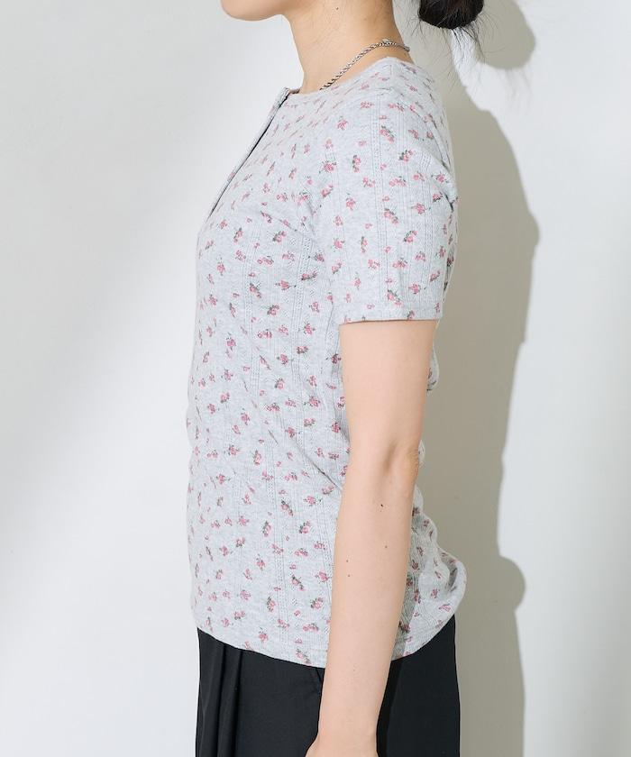 花紋針刺織物亨利T恤