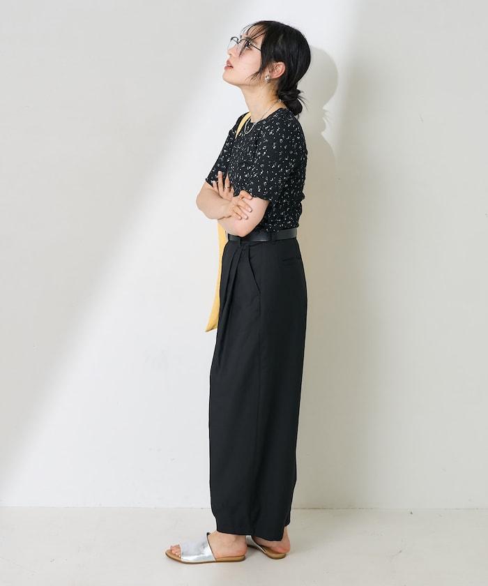 花紋 彈力 短袖上衣