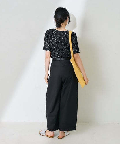 花紋 彈力 短袖上衣