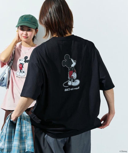 DISNEY 《迪士尼》/米奇老鼠/ 聯名 大號剪影 雙面印花T恤/Chill 【限定推出】
