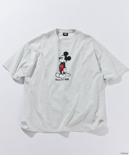 DISNEY 《迪士尼》/米奇老鼠/ 聯名 大號剪影 雙面印花T恤/Chill 【限定推出】