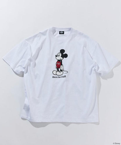 DISNEY 《迪士尼》/米奇老鼠/ 聯名 大號剪影 雙面印花T恤/Chill 【限定推出】