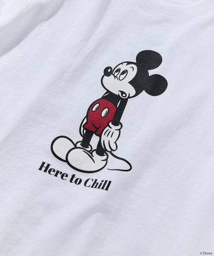 DISNEY 《迪士尼》/米奇老鼠/ 聯名 大號剪影 雙面印花T恤/Chill 【限定推出】