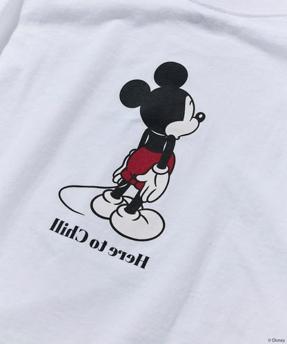 DISNEY 《迪士尼》/米奇老鼠/ 聯名 大號剪影 雙面印花T恤/Chill 【限定推出】