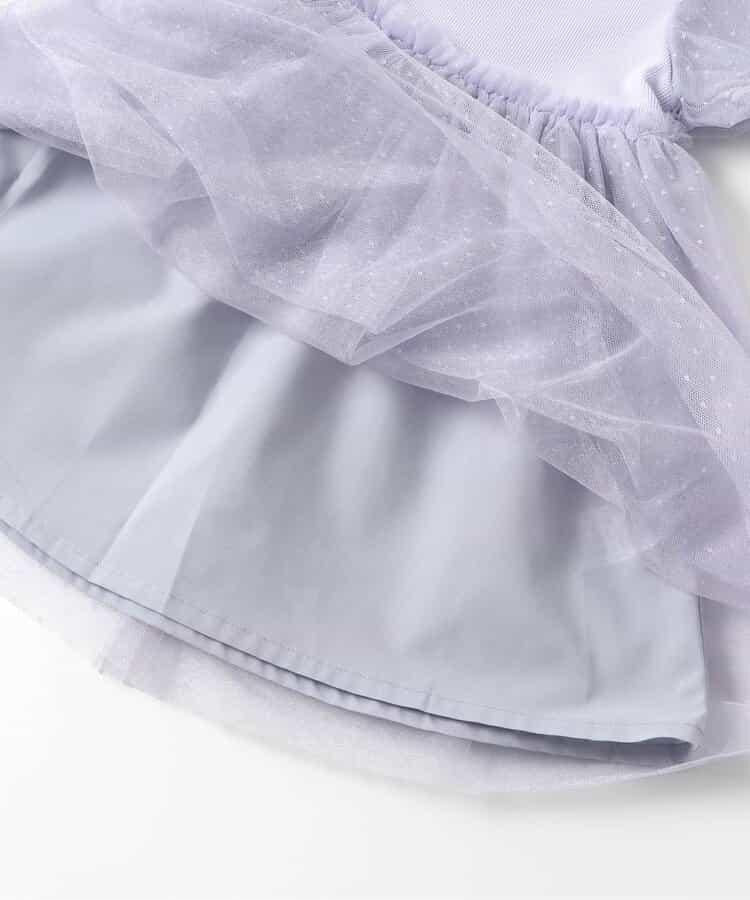 【連衣裙】花朵蕾絲拼接連衣裙