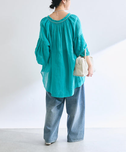 【à Nice （尼斯風）】珠片刺繡襯衫/5月下旬發貨預定