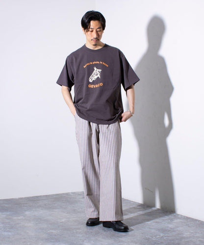 【GEVACO/ゲバコ】圖案 短袖印花 圓領T恤