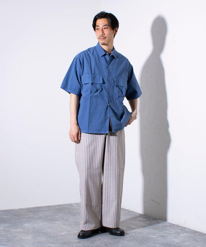 【GEVACO】棉麻材質 簡約烘焙褲（純色/條紋）