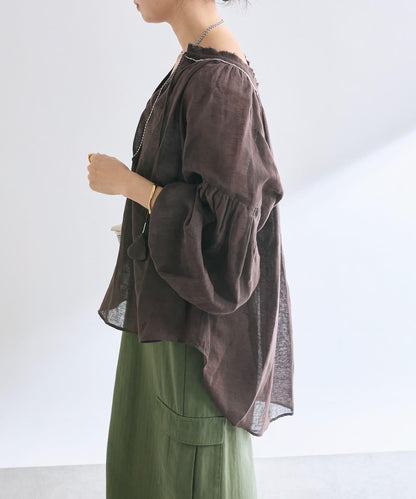 【à Nice （尼斯風）】珠片刺繡襯衫/5月下旬發貨預定