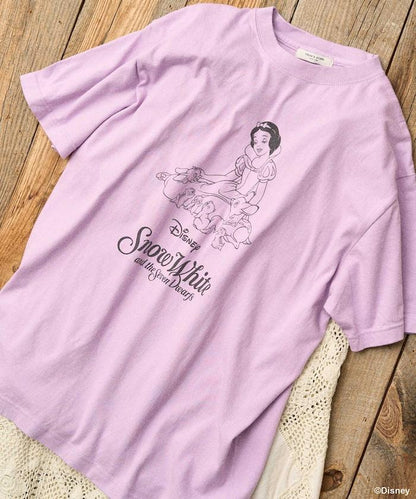 【迪士尼 白雪公主】大印花圓領T恤