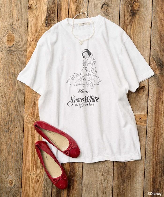 【迪士尼 白雪公主】大印花圓領T恤