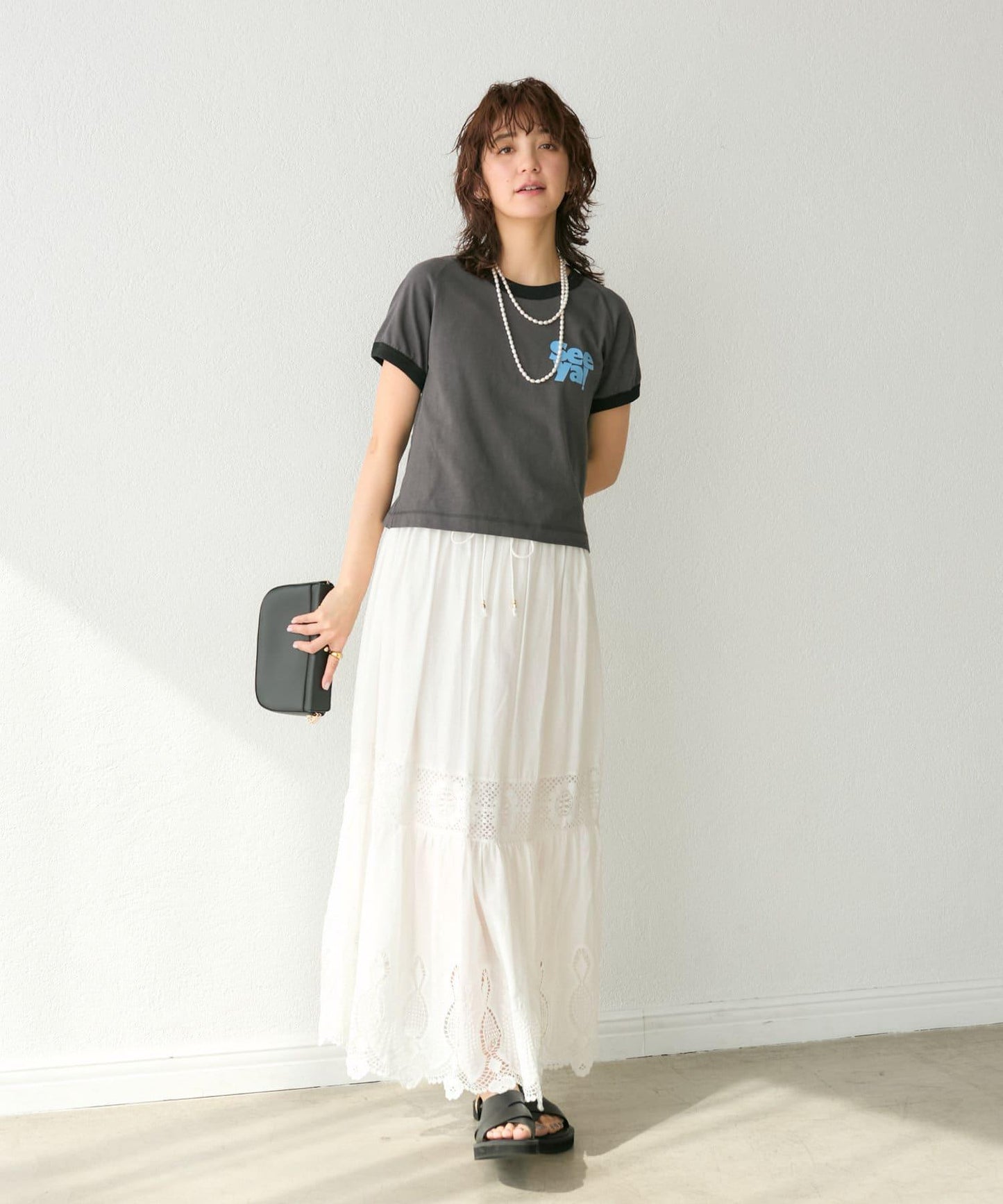 【刺繡華麗】化學蕾絲層疊裙