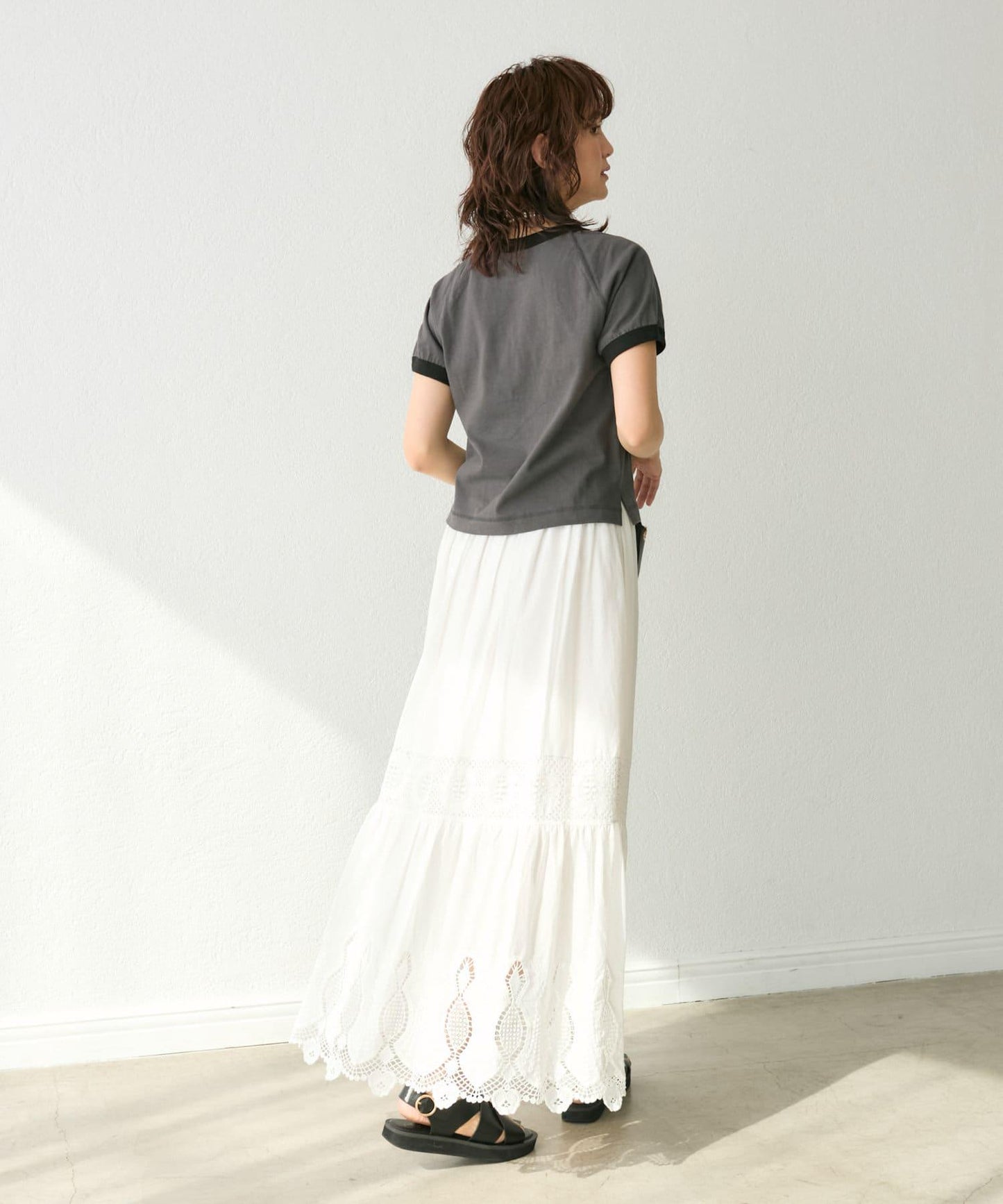 【刺繡華麗】化學蕾絲層疊裙