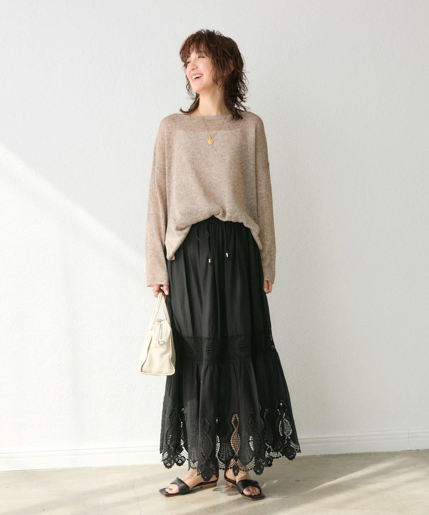 【刺繡華麗】化學蕾絲層疊裙