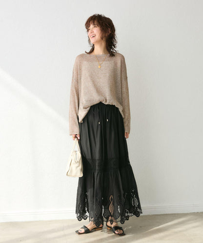 【刺繡華麗】化學蕾絲層疊裙