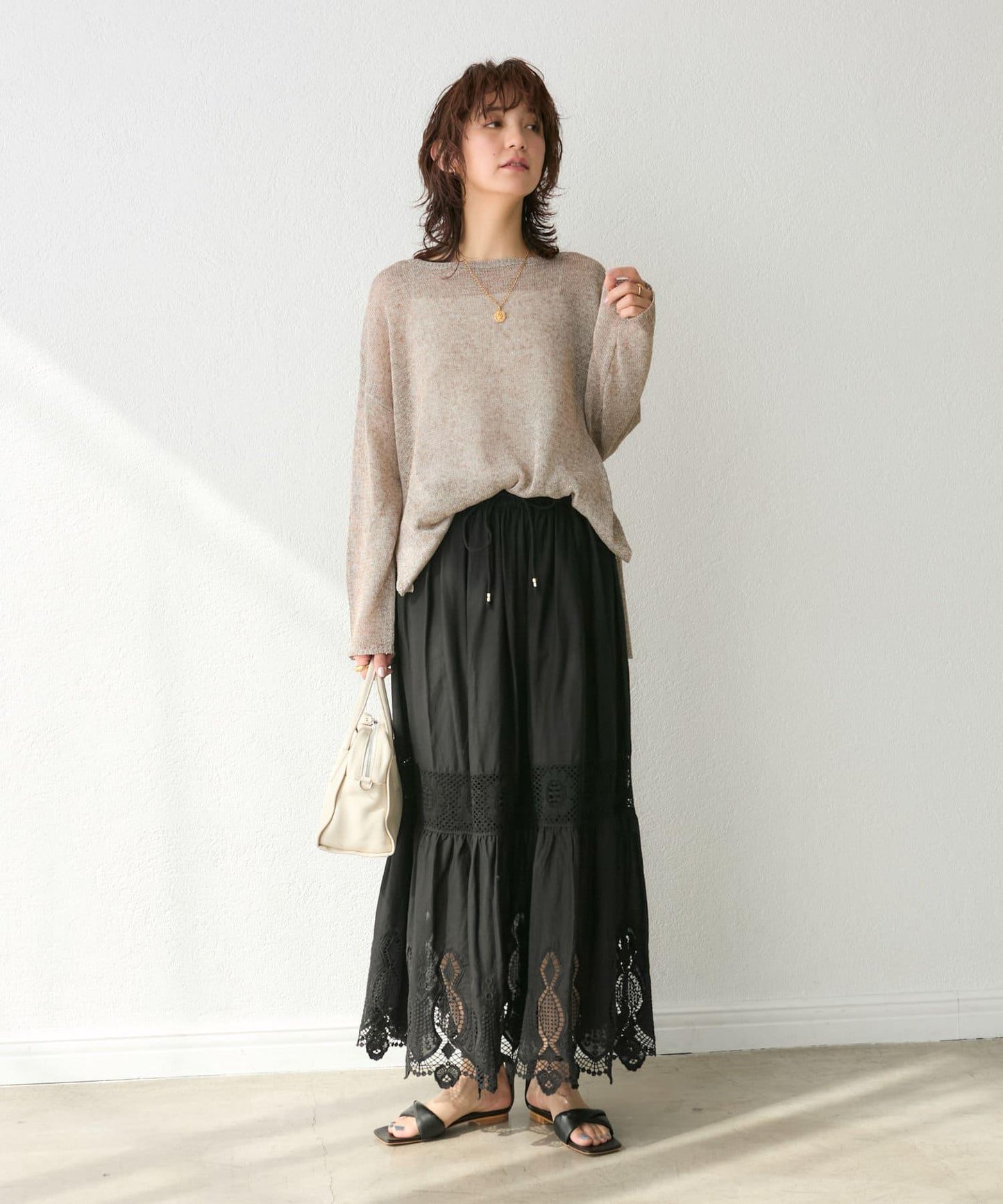 【刺繡華麗】化學蕾絲層疊裙