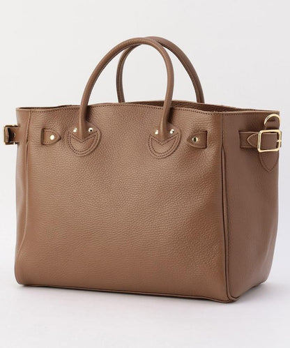 壓花皮革腰帶托特包S