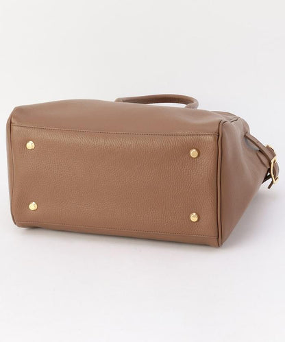 壓花皮革腰帶托特包S