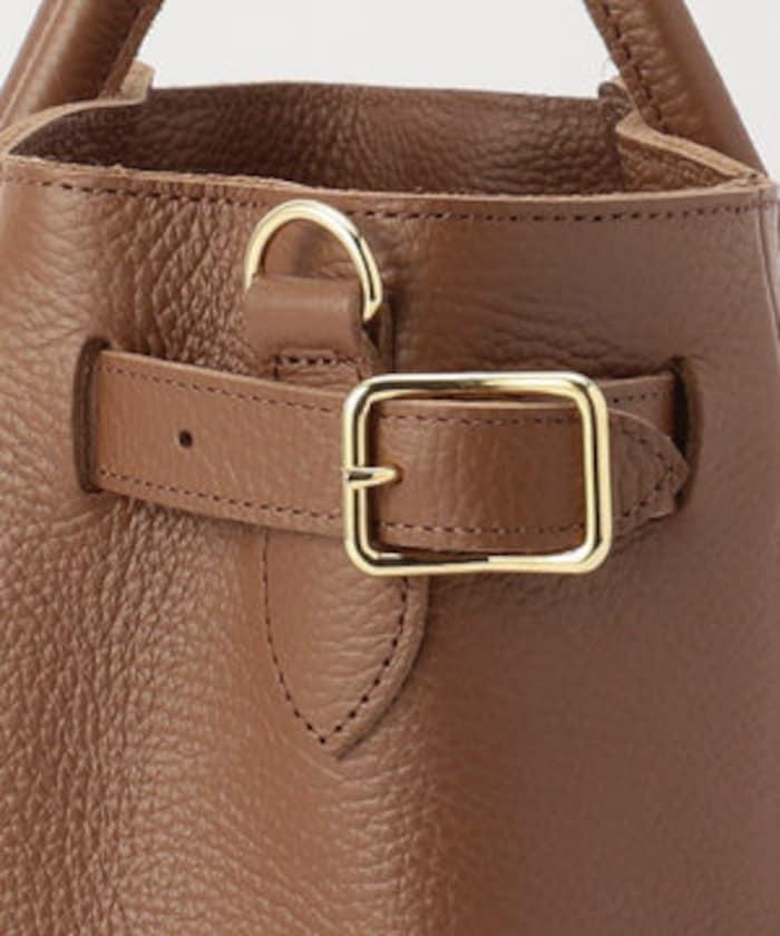 壓花皮革腰帶托特包S