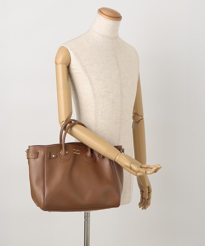 壓花皮革腰帶托特包S