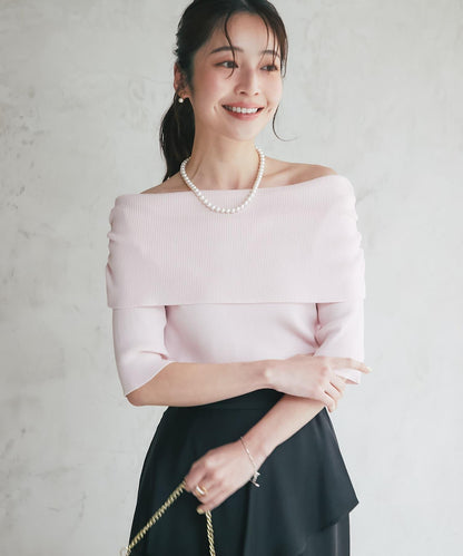【最強美人效果】冷感防曬露肩針織衫