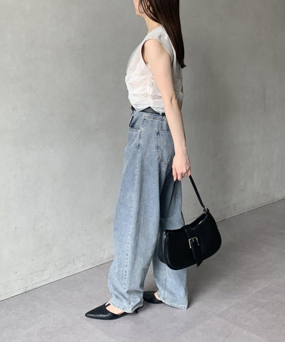 扭結蕾絲無袖套頭衫