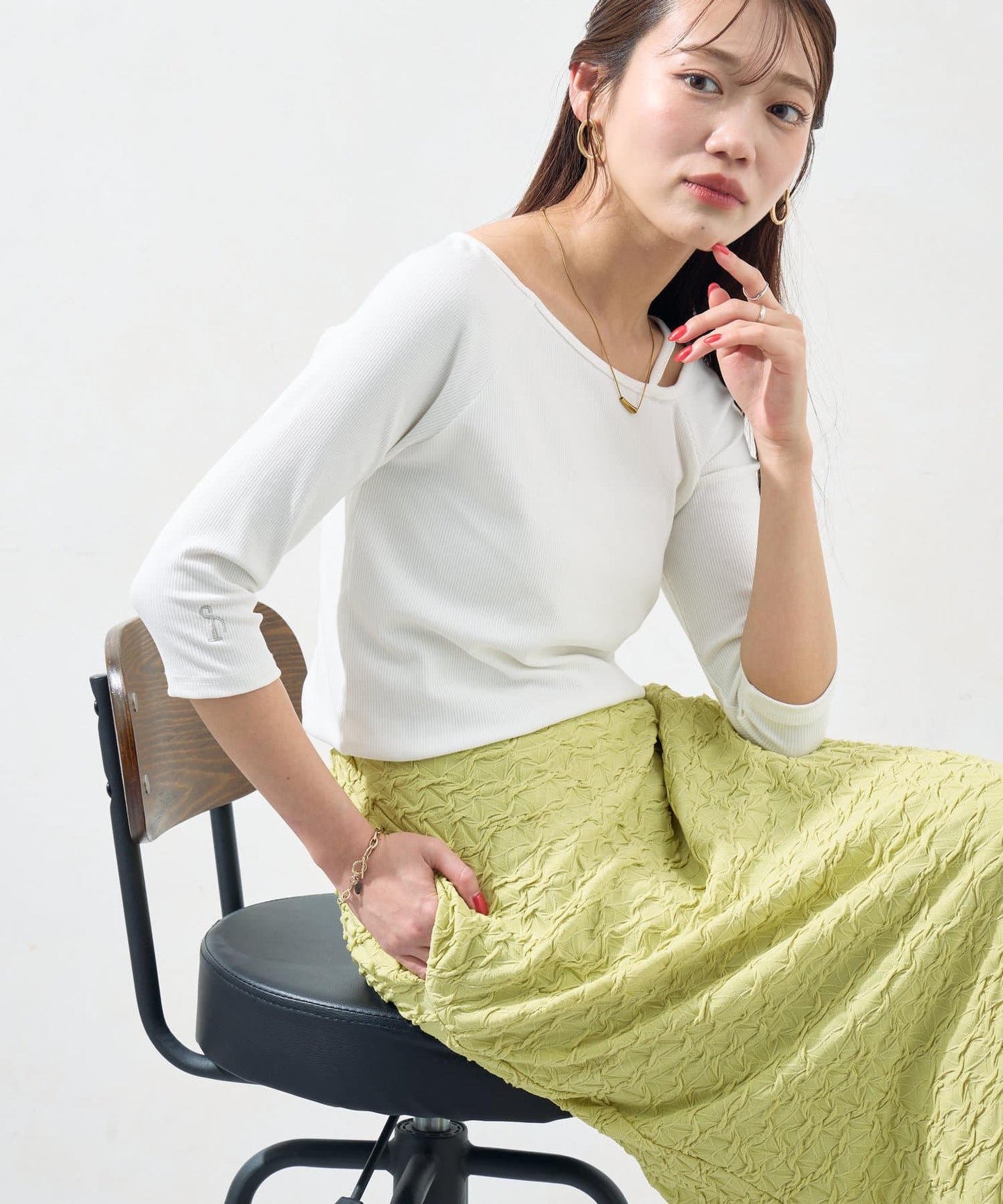 【ITAMI企劃】7分袖不對稱T恤