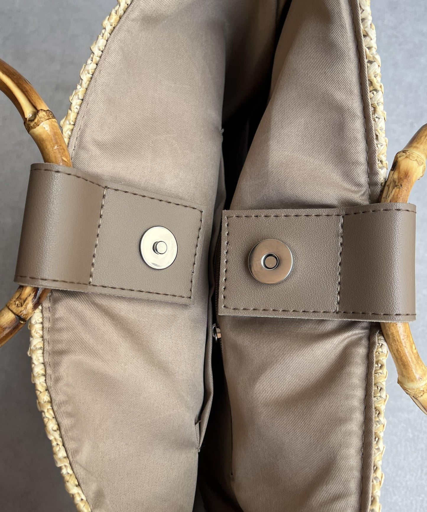 竹柄桶形手提袋