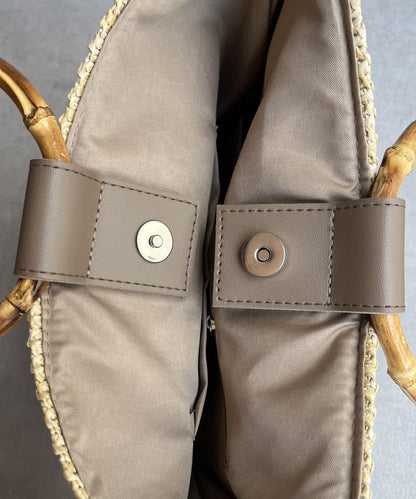 竹柄桶形手提袋