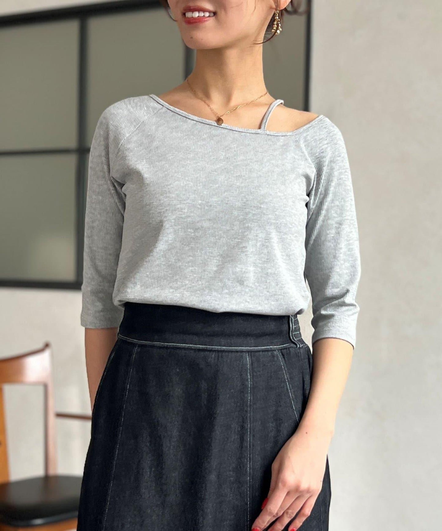 【ITAMI企劃】7分袖不對稱T恤