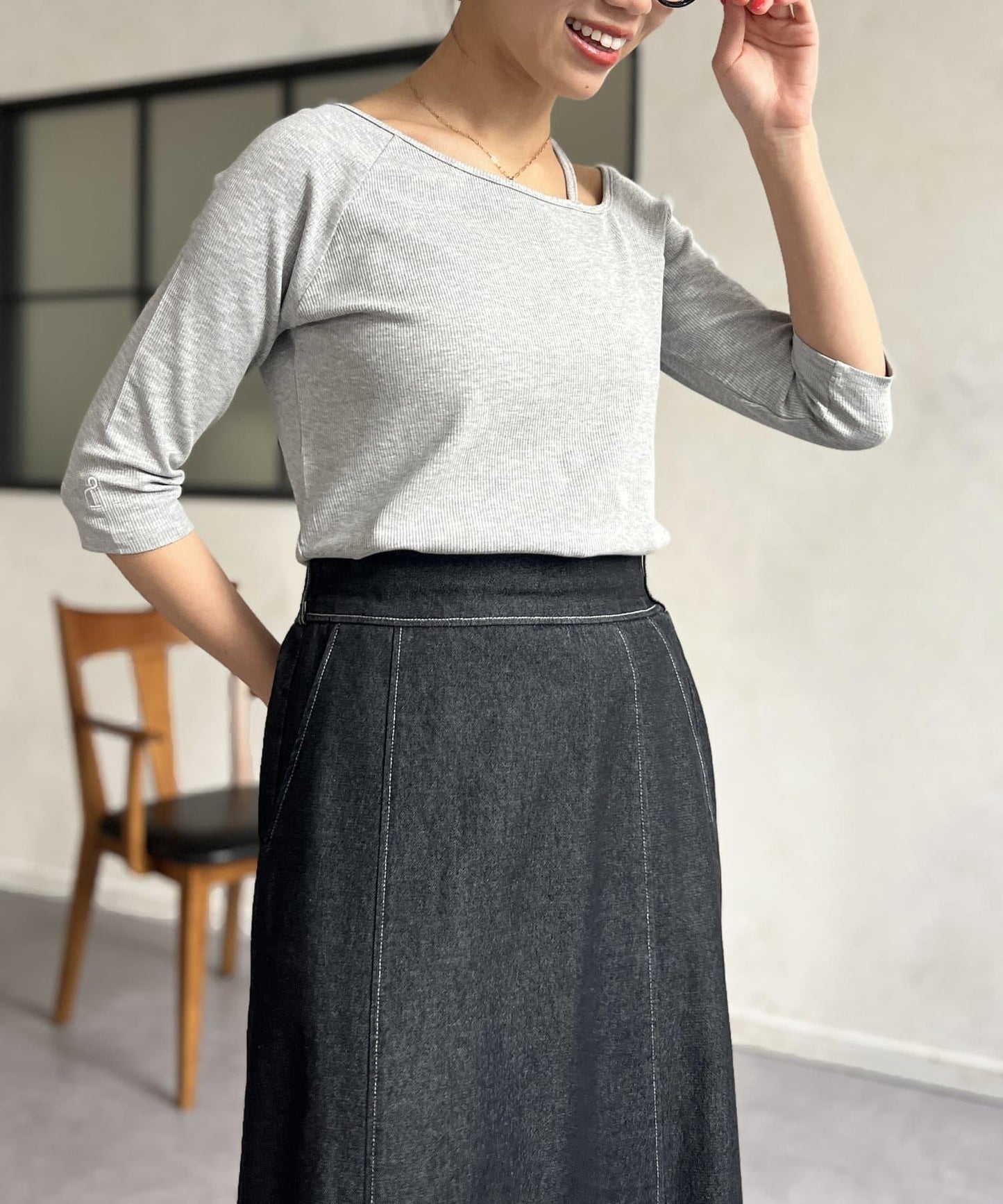 【ITAMI企劃】7分袖不對稱T恤