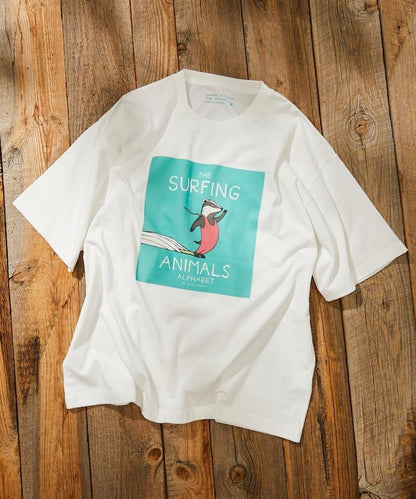 衝浪動物圖案T恤