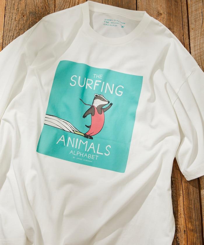 衝浪動物圖案T恤