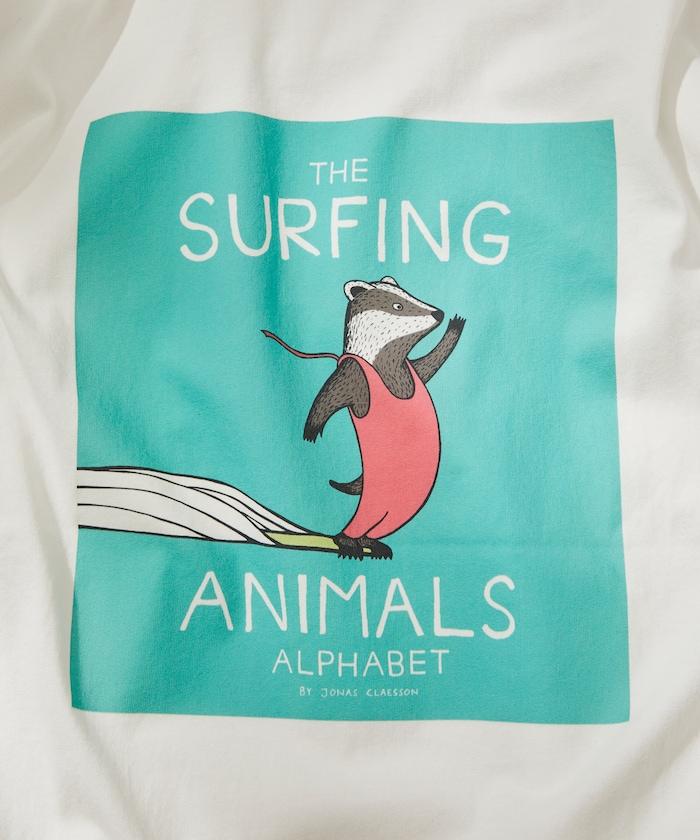 衝浪動物圖案T恤