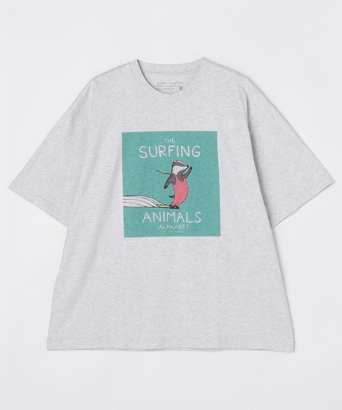 衝浪動物圖案T恤