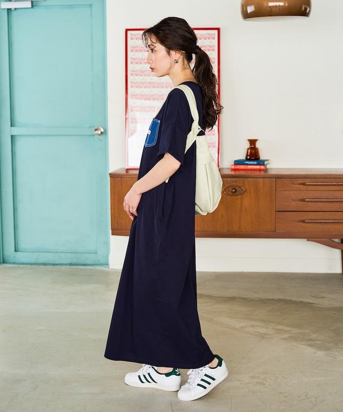 牛仔布 口袋 短袖 連衣裙【限定推出】